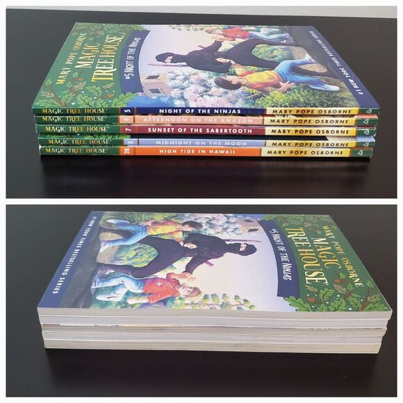 5 Magic Tree House Lot Paperback Books Mary Pope Osborne 5, 6, 7, 8, 28 - Picture 6 of 11